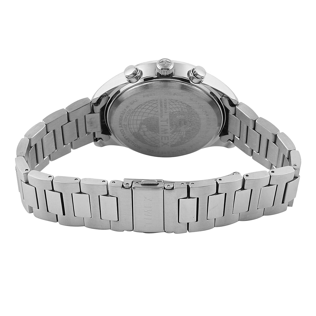 Timex Quartz Movement Heritage Collection Men's Waterbury Chronograph Watch Stainless Steel image number 4