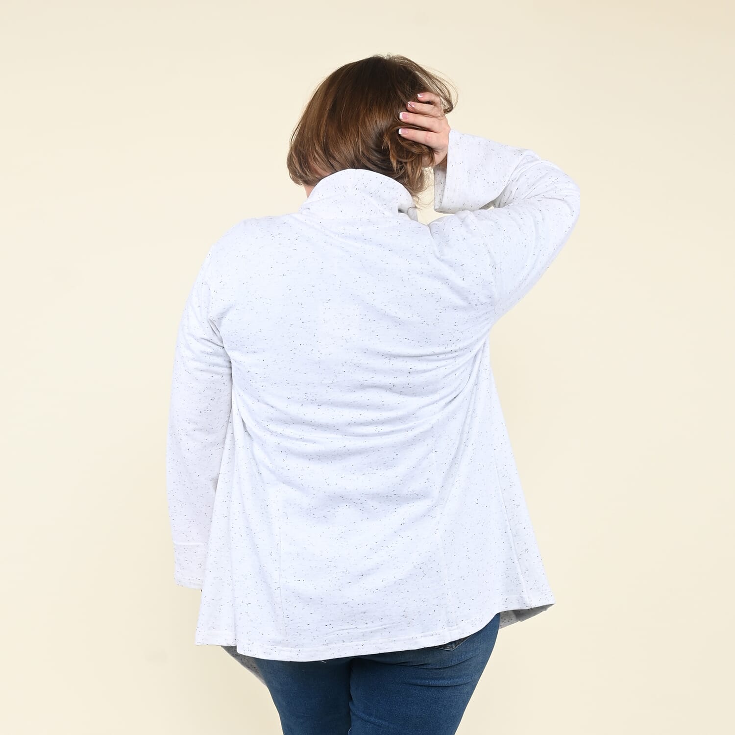 Passage French Terry Waterfall Front Cardigan for Women Loose Fit Quick Drying - Picture 3 of 17