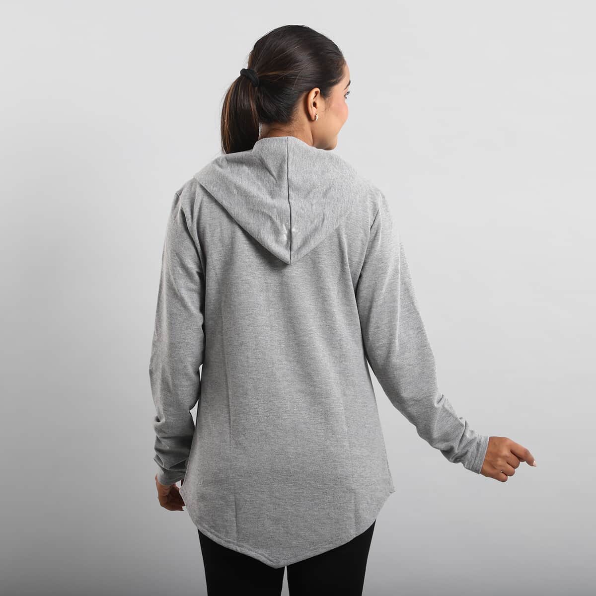 Passage Gray French Terry Zip-Front Hoodie - L image number 1