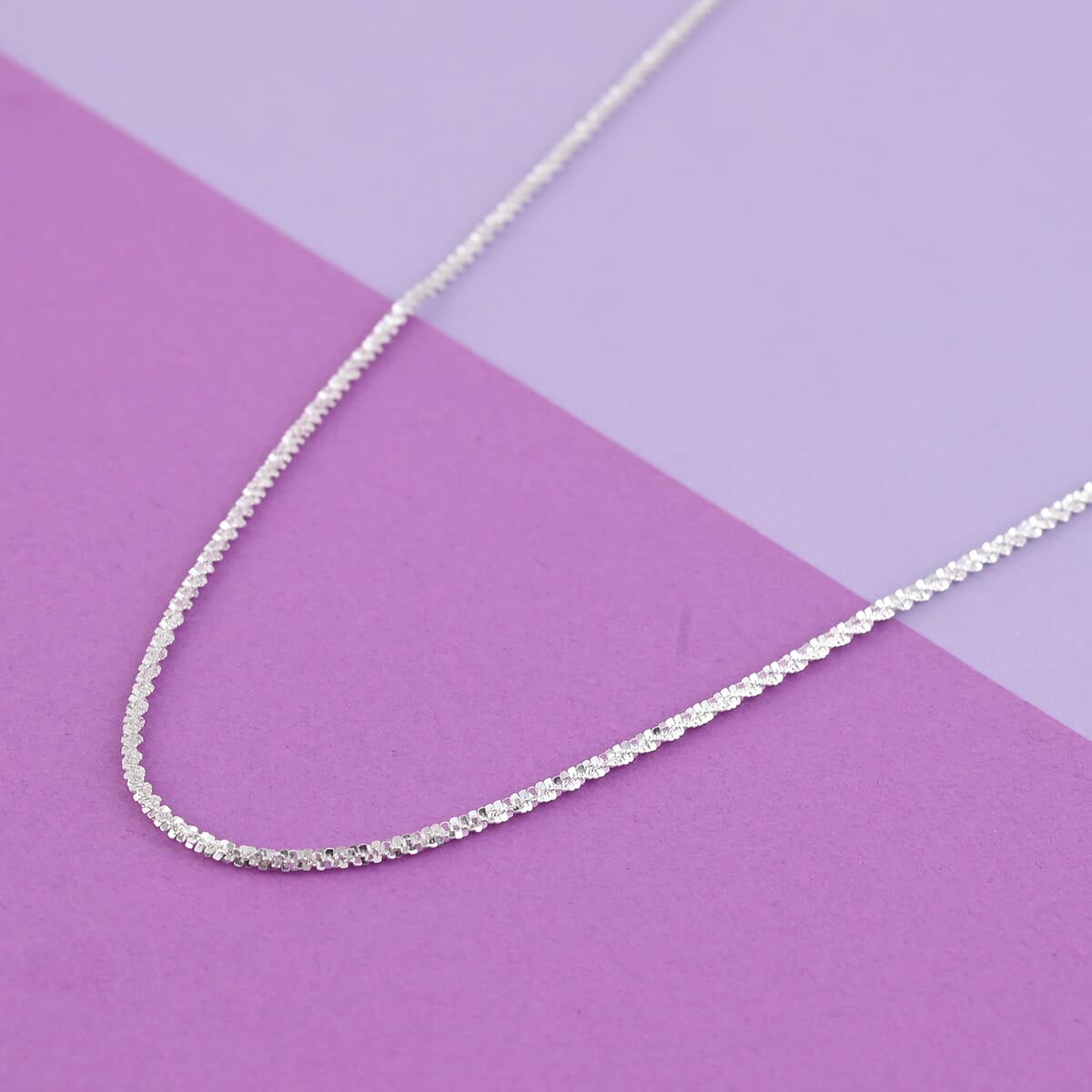 Italian Sterling Silver 1.4mm Sparkle Chain 24 Inches 3.20 Grams image number 1