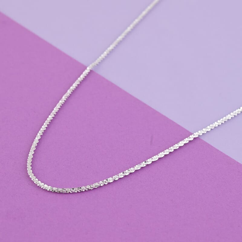 Italian Sterling Silver 1.4mm Sparkle Chain 24 Inches 3.20 Grams