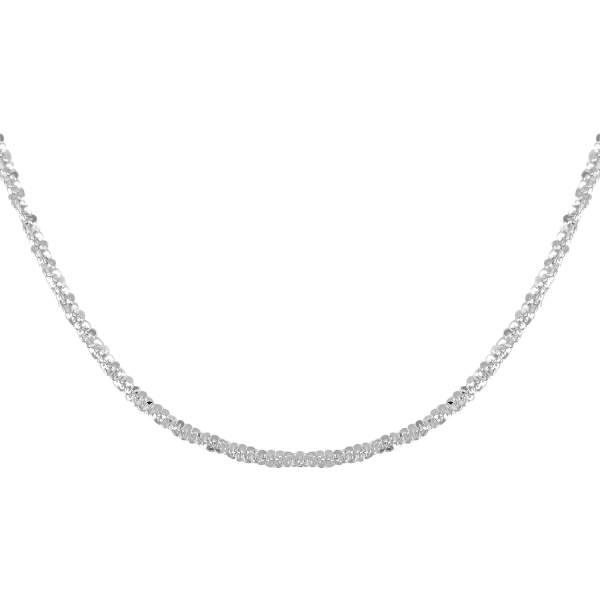 Italian Sterling Silver Diamond Cut Sparkle Chain 20 Inches 3.80 Grams image number 0