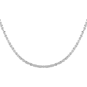 Italian Sterling Silver Diamond Cut Sparkle Chain 20 Inches 3.80 Grams