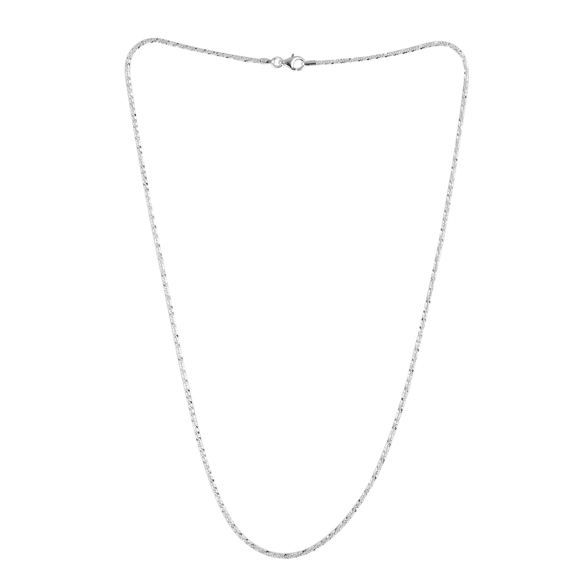 Italian Sterling Silver Diamond Cut Sparkle Chain 20 Inches 3.80 Grams image number 1