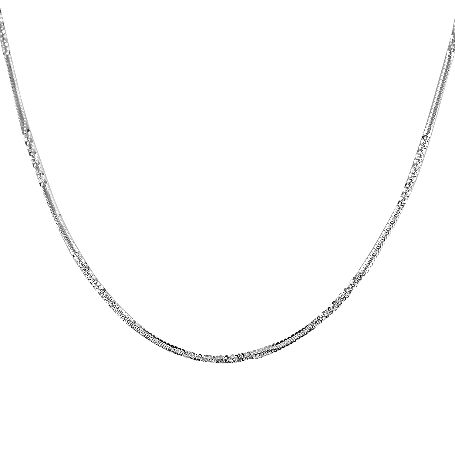 Italian Sterling Silver Sparkle Necklace 30 Inches 5 Grams