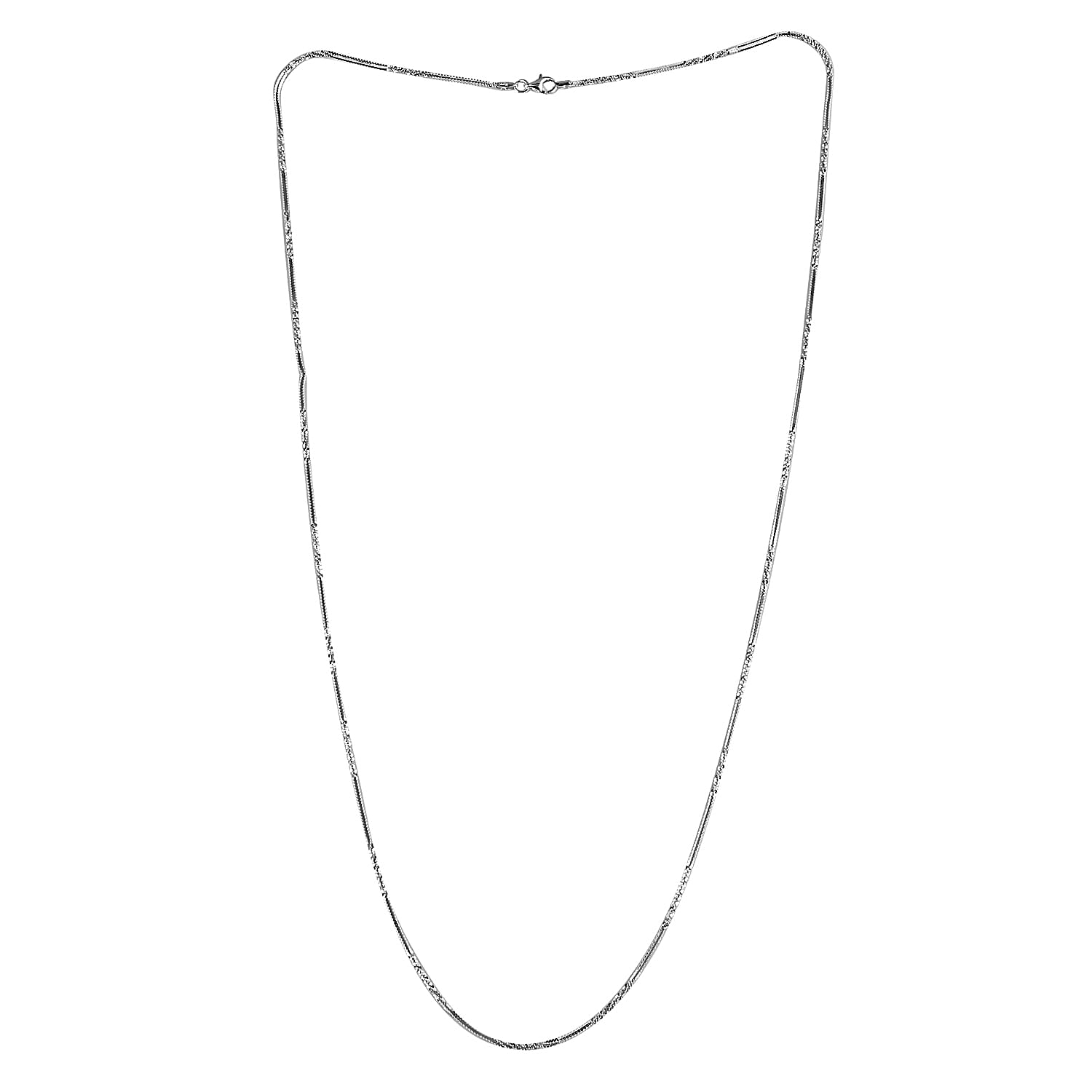Italian Sterling Silver Sparkle Necklace 30 Inches 5 Grams