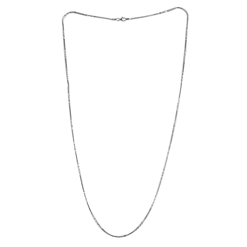 Italian Sterling Silver Sparkle Necklace 30 Inches 5 Grams