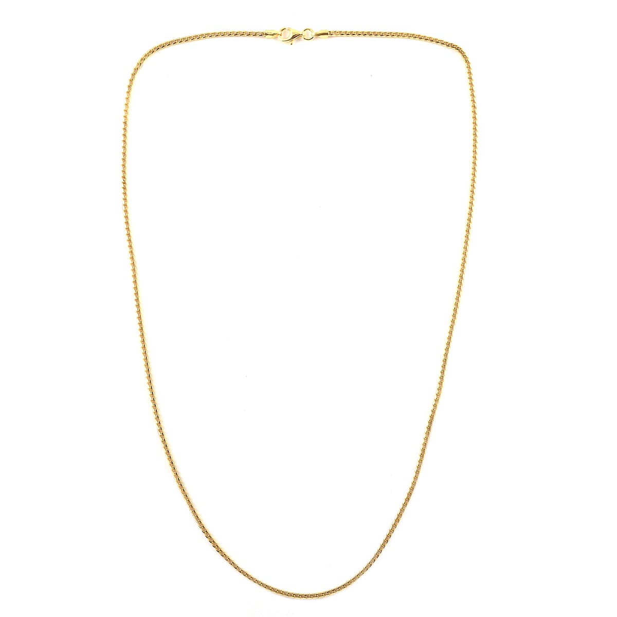 Italian 180 Gauge Franco Chain in 14K Yellow Gold Over Sterling Silver 10.10 Grams 20 Inches image number 2