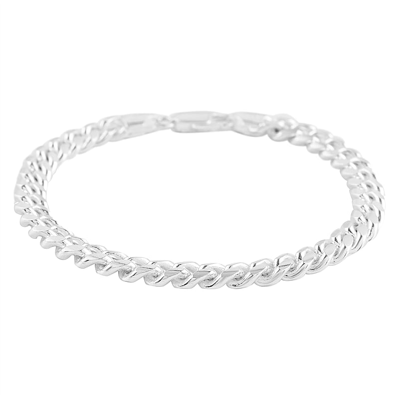Italian Sterling Silver Curb Bracelet (7.50 In) 17.60 Grams
