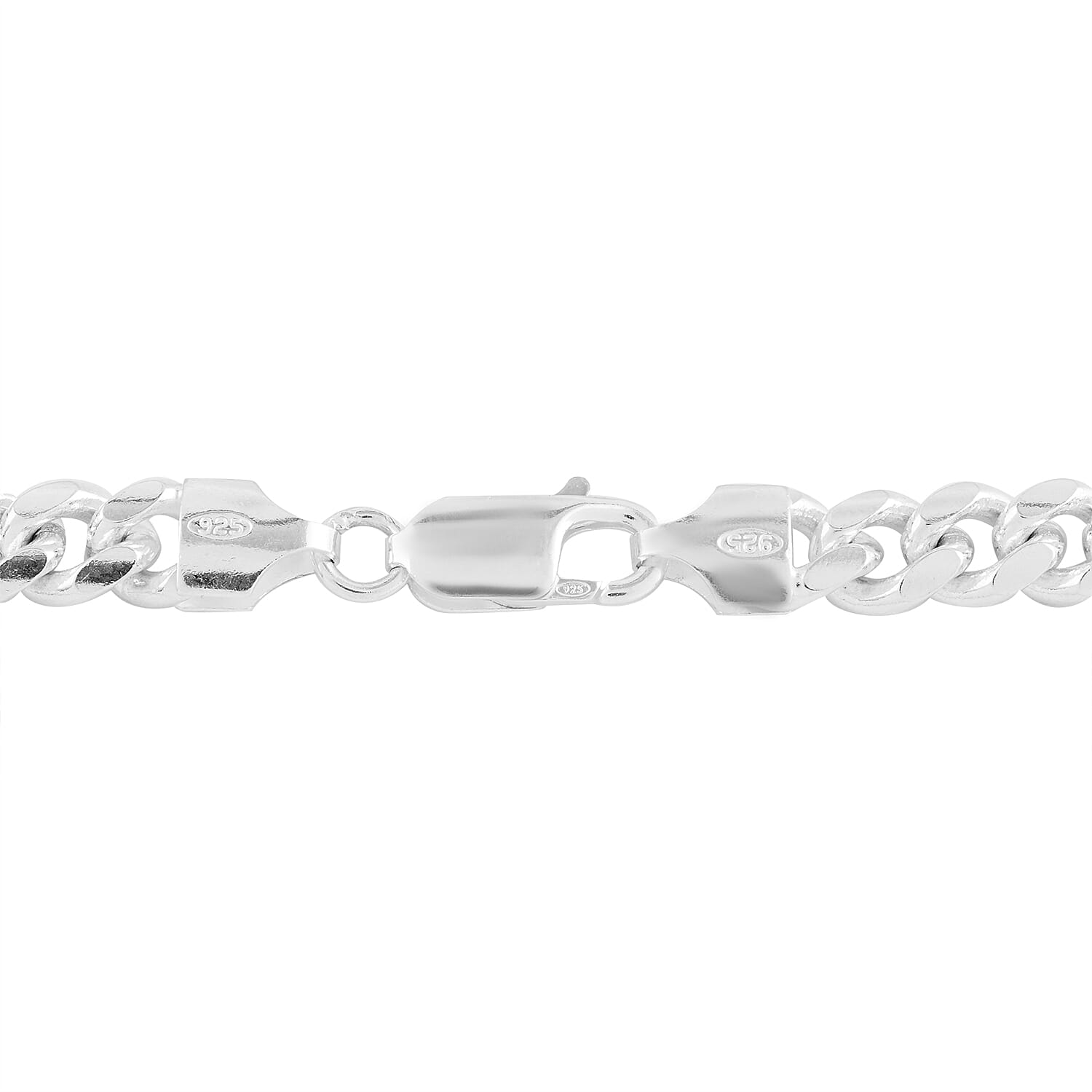 Italian Sterling Silver Curb Bracelet (7.50 In) 17.60 Grams