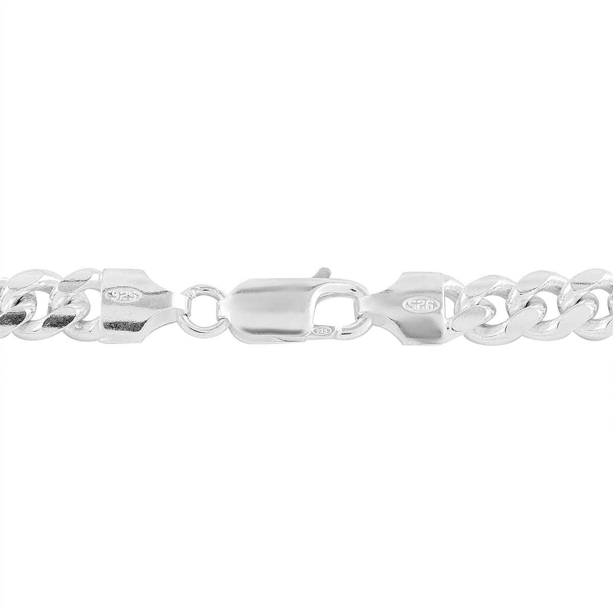 Italian Sterling Silver Curb Bracelet (7.50 In) 17.60 Grams image number 3