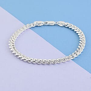 Italian Sterling Silver Curb Bracelet (8.50 In) 20 Grams