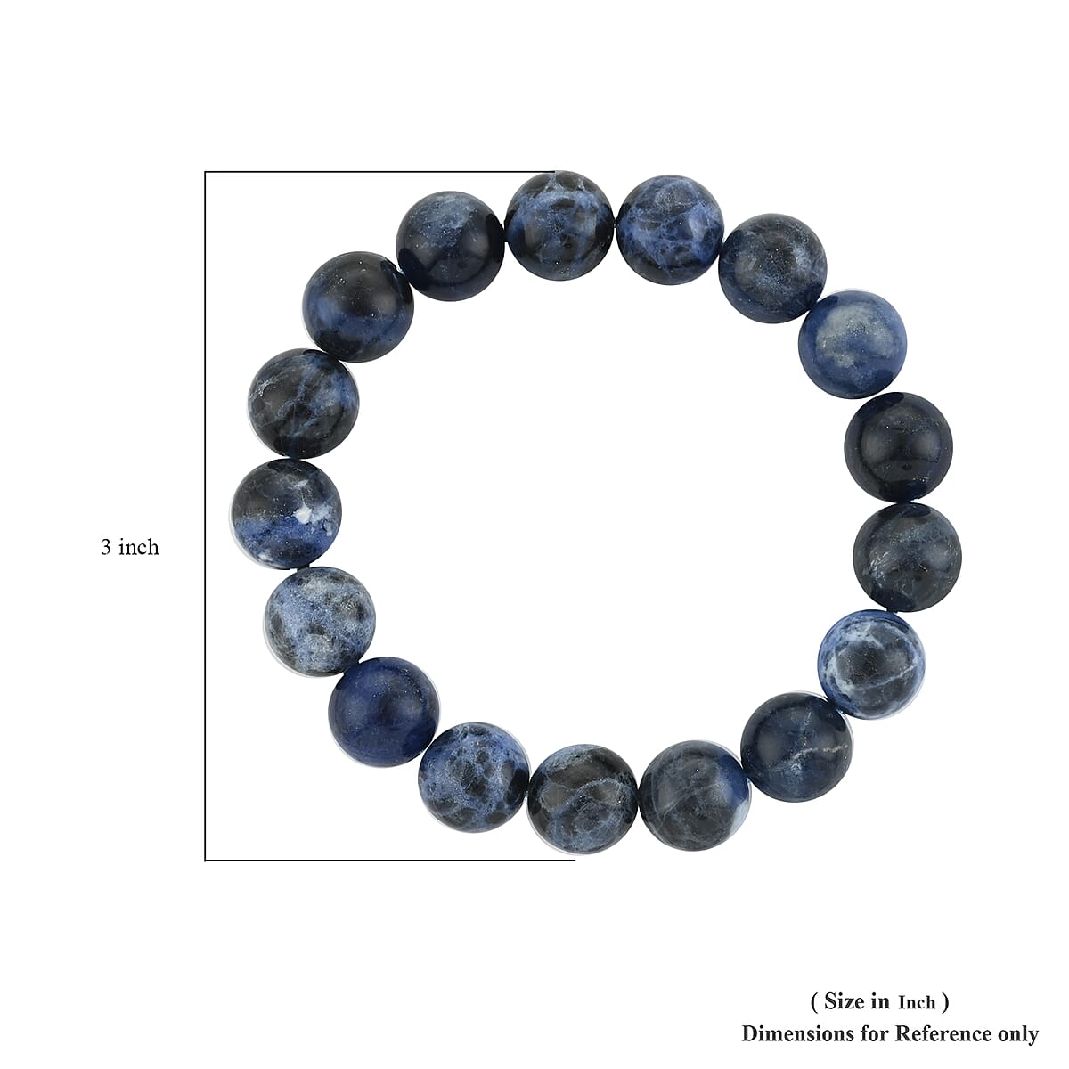 Sodalite Beaded Stretch Bracelet 206.00 ctw image number 2