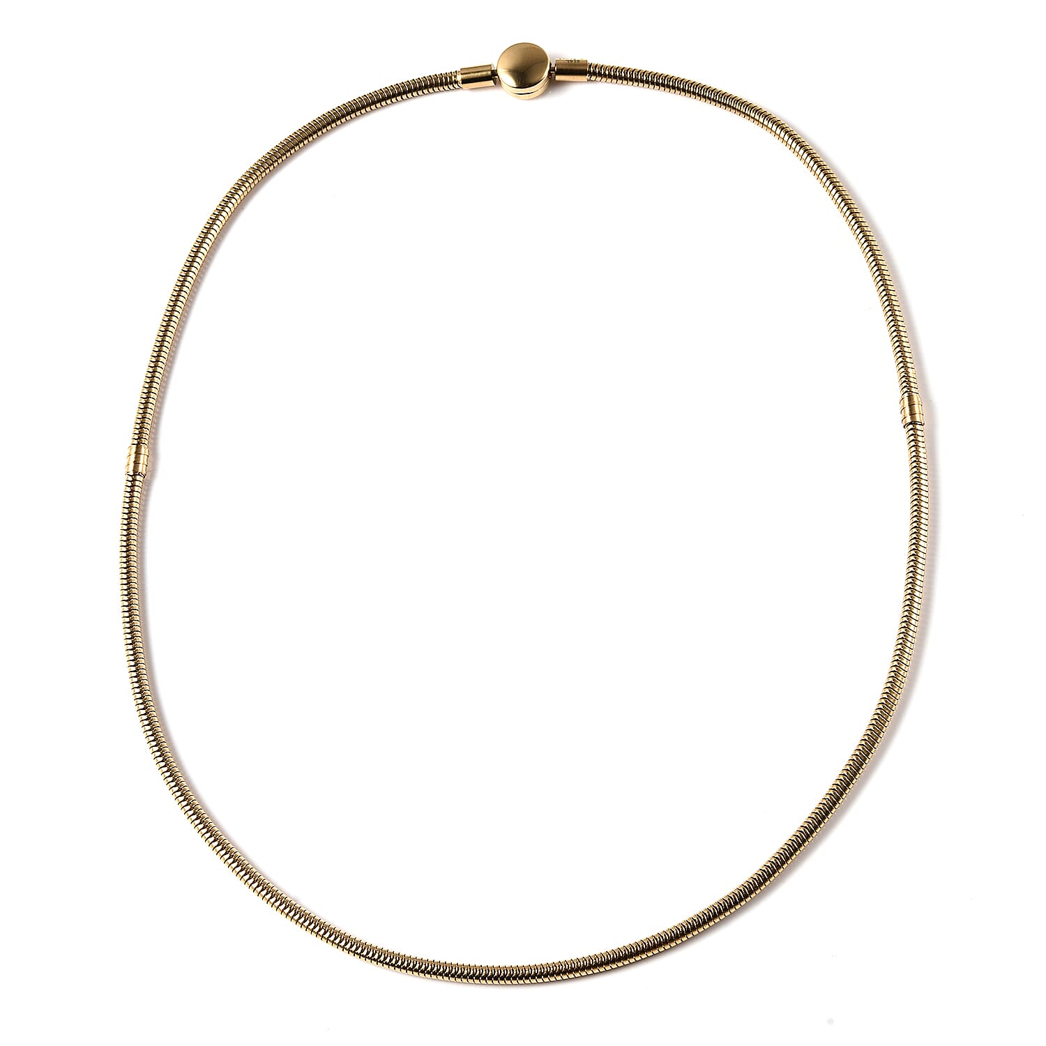 Snake Chain Necklace 20 Inches in ION Plated Yellow Gold Stainless Steel 15.50 Grams