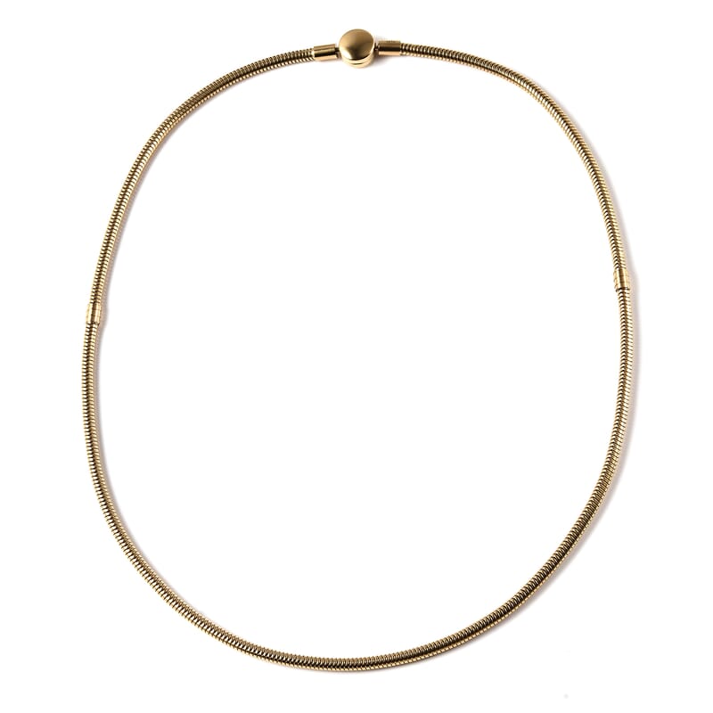 Snake Chain Necklace 20 Inches in ION Plated Yellow Gold Stainless Steel 15.50 Grams