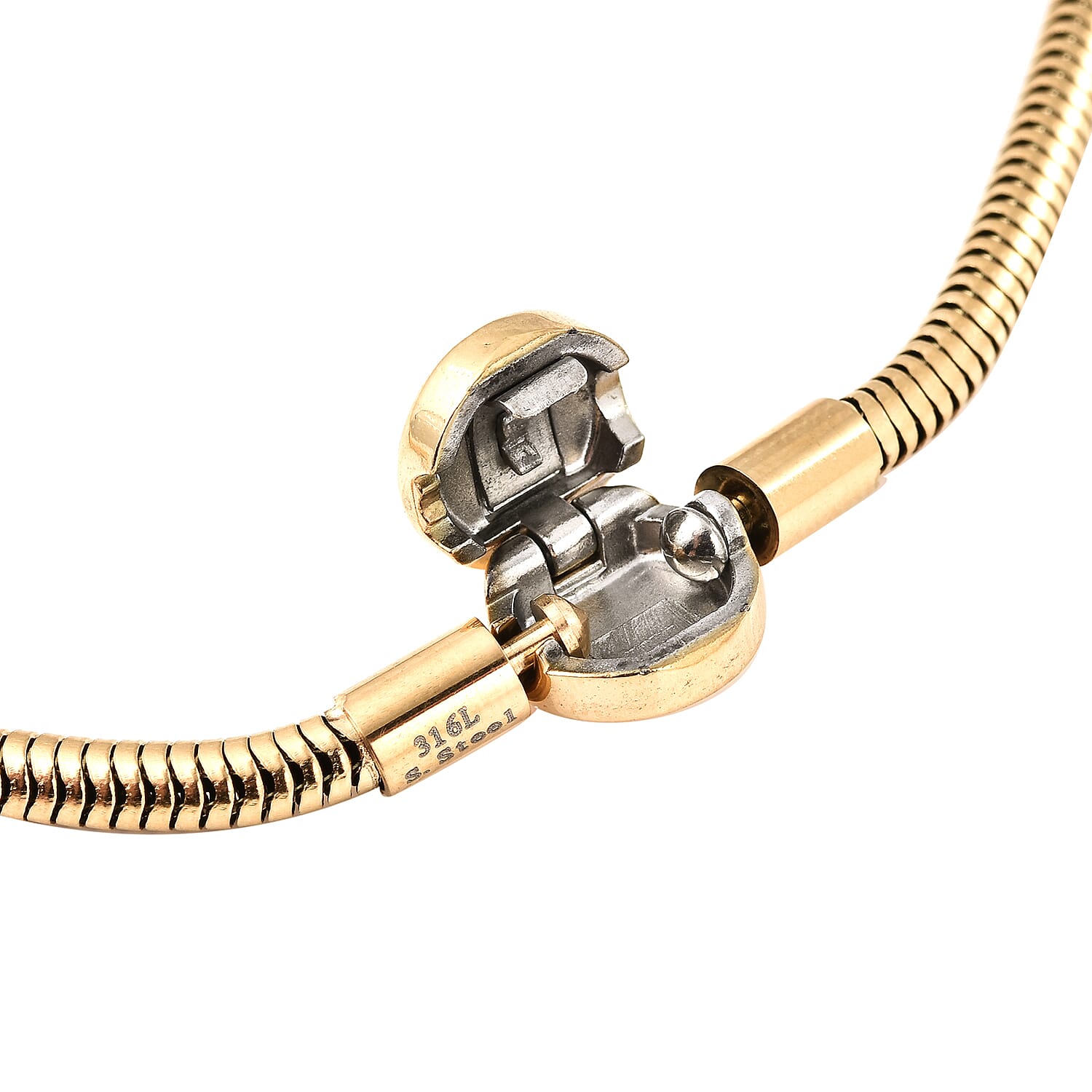 Snake Chain Necklace 20 Inches in ION Plated Yellow Gold Stainless Steel 15.50 Grams