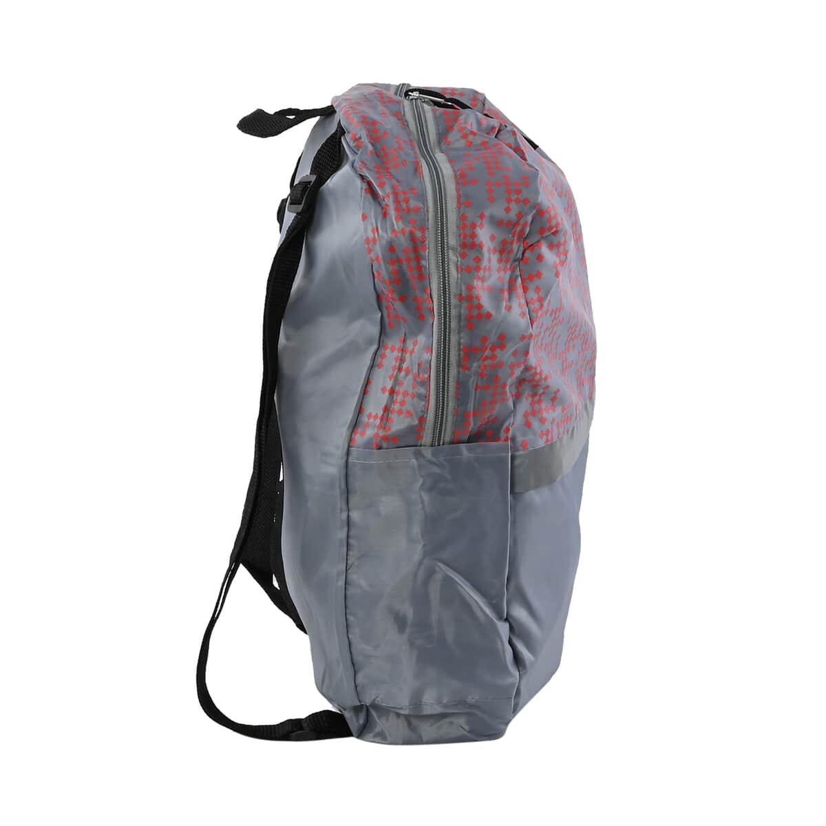 Gray and Red Dual Compartment Backpack image number 2