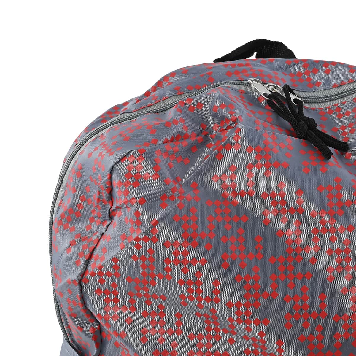 Gray and Red Dual Compartment Backpack image number 3