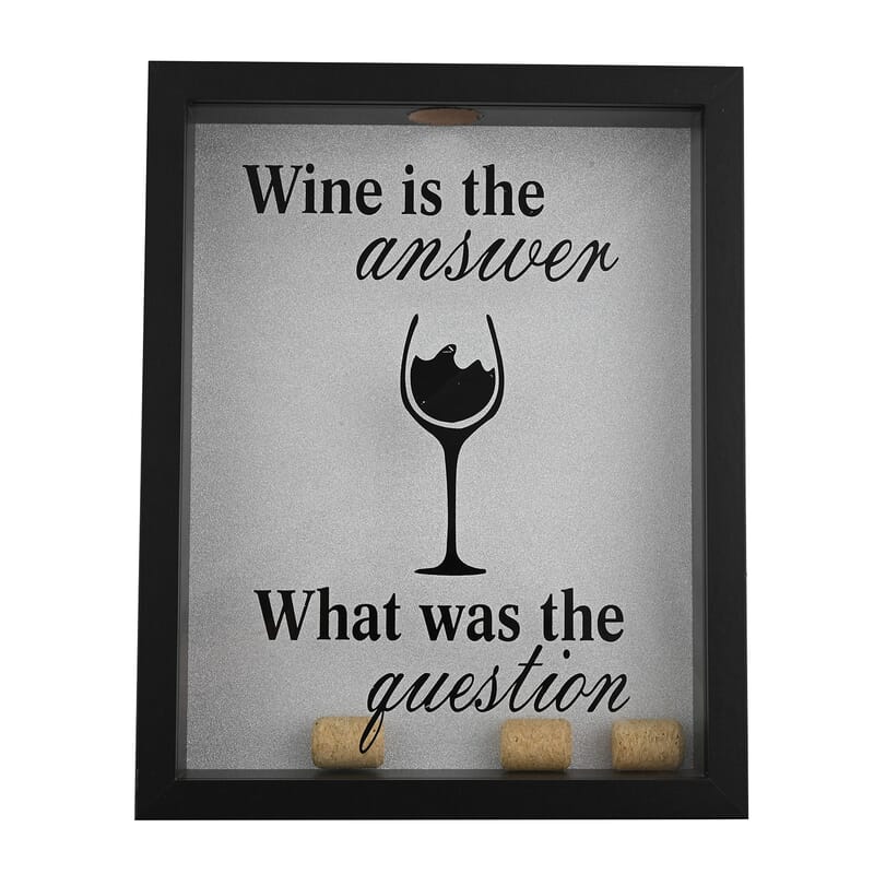 Wine is the Answer, What was the Question Beer and Wine Cap Saver Frame | Wall Décor | Wall Frame | Wall Art | Wall Hanging