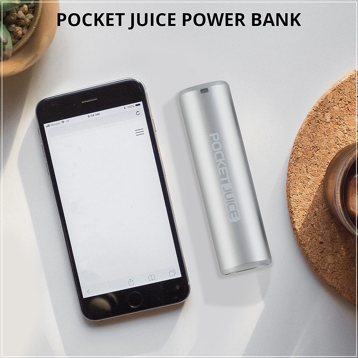 Tzumi 2000 mAh Pocket Juice Power Bank in Silver image number 1