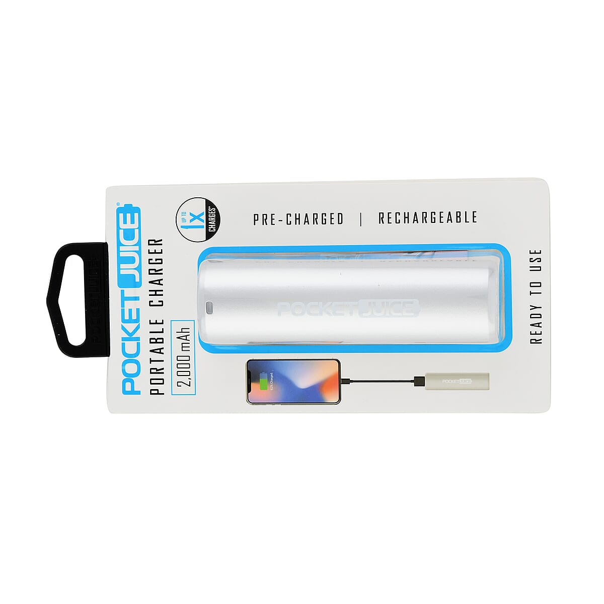 Tzumi 2000 mAh Pocket Juice Power Bank in Silver image number 5