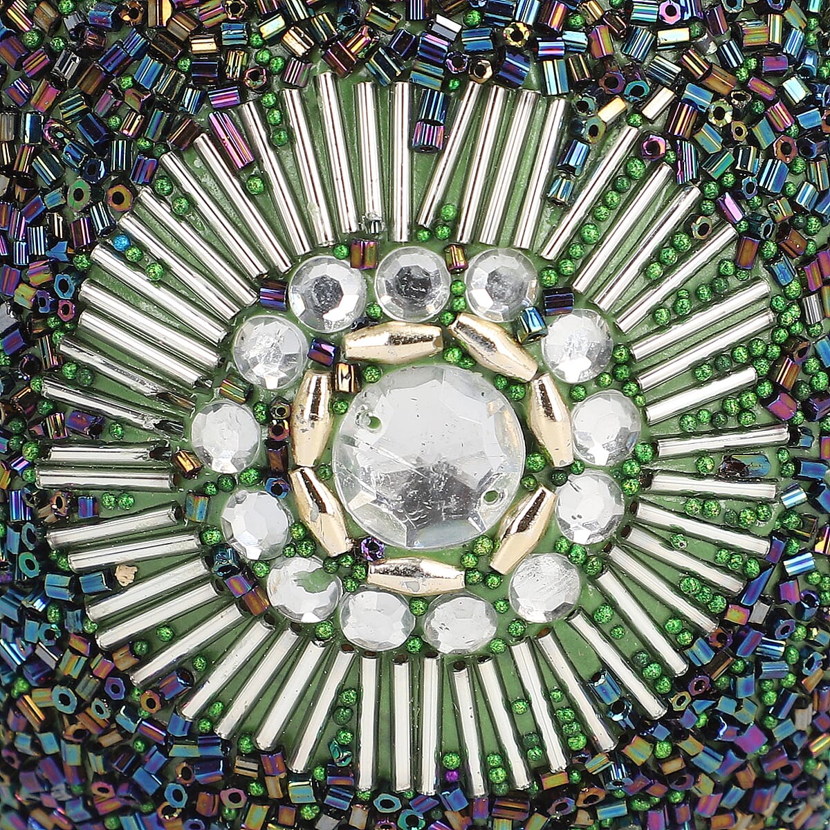 Set of 3 Green Beaded Pen with Matching Beaded Pen Pot image number 5