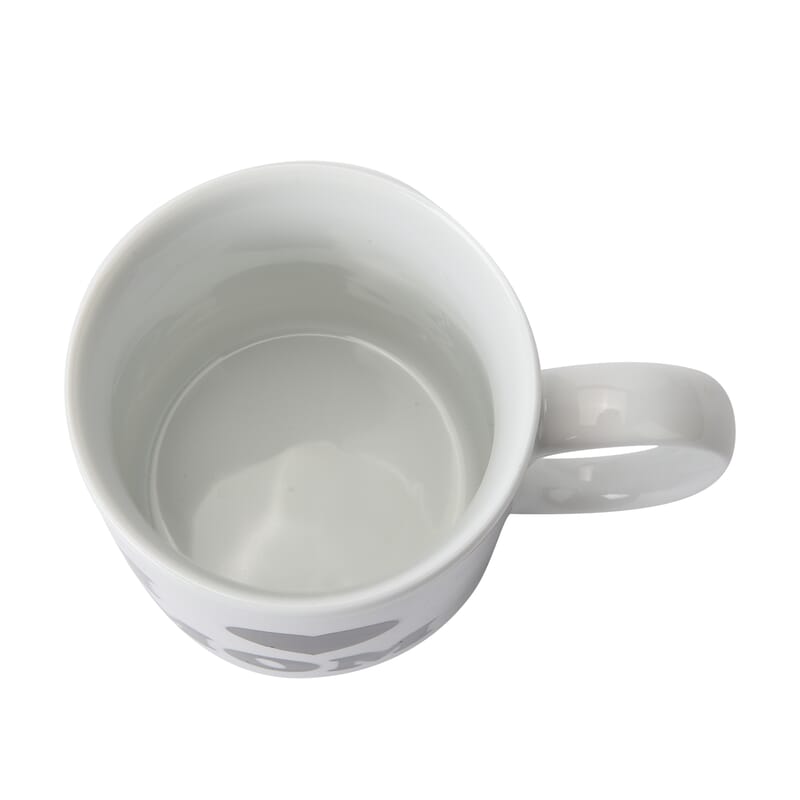 Set of 2 Black and White Ceramic Color Change I Love MOM Cup