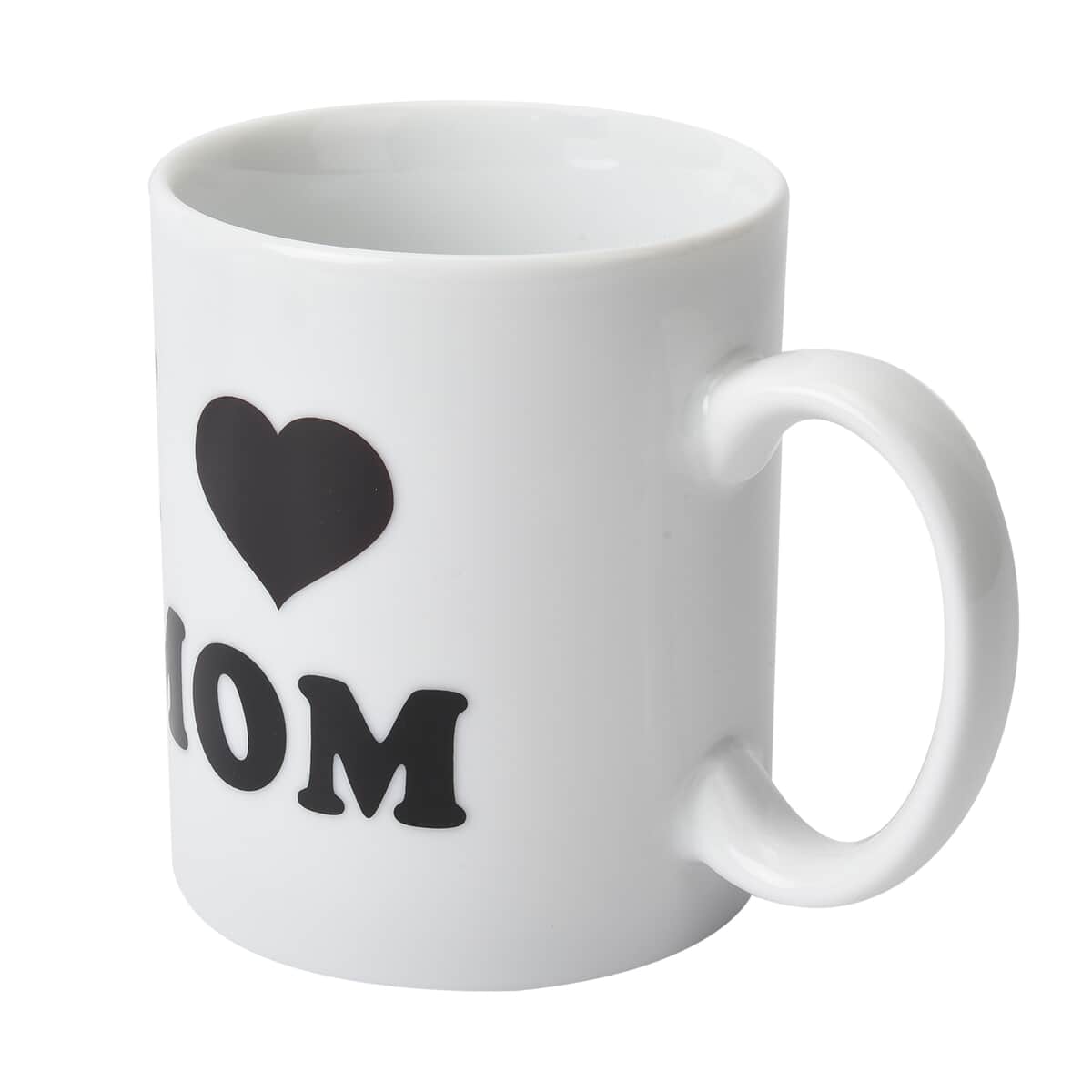 Set of 2 Black and White Ceramic Color Change I Love MOM Cup image number 6