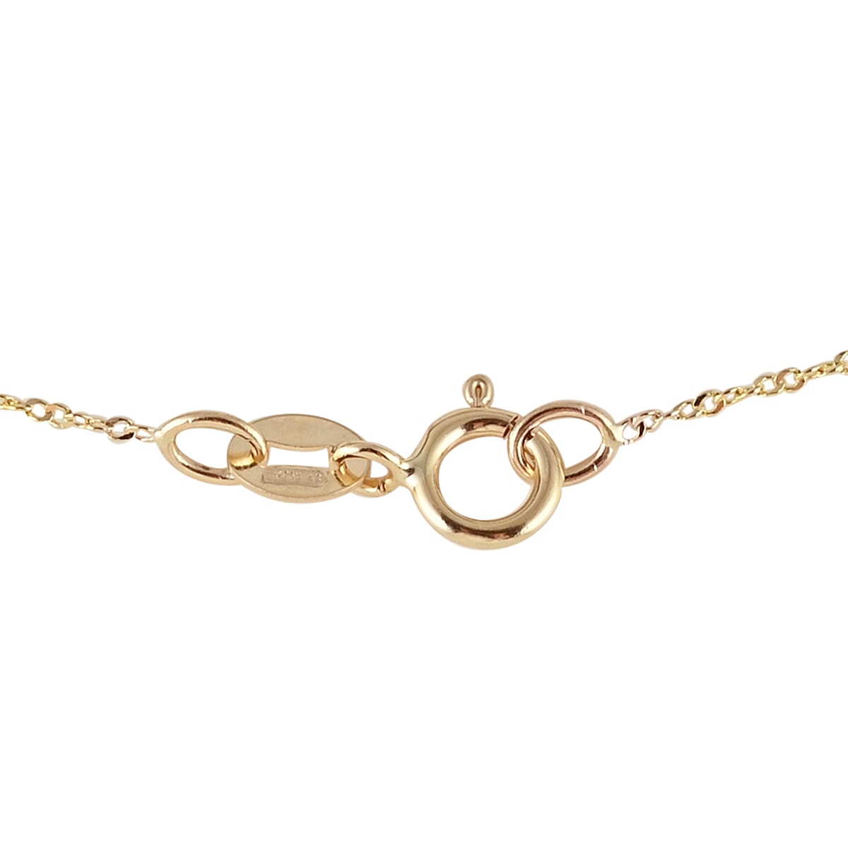 Maestro Gold Collection Italian 10K Yellow Gold Bolo Grumette Station Necklace 18 Inches 1.0g