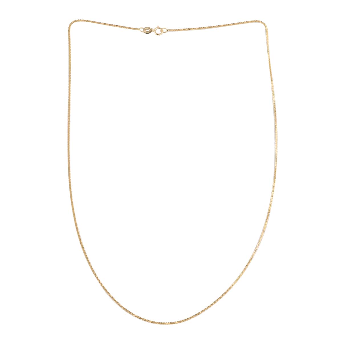 Maestro Gold Collection Italian 14K Yellow Gold 0.9mm Diamond Cut Spiga Necklace 18 Inches 1.30 Grams image number 3