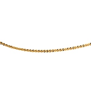 Italian 14K Yellow Gold 1.3mm Sparkle Chain Necklace 18 Inches 1.90 Grams