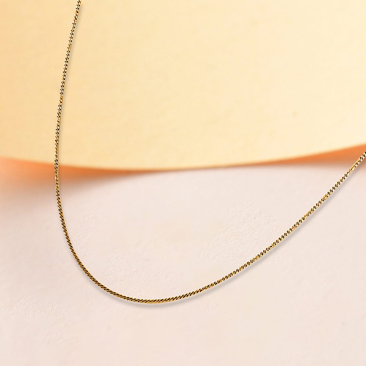 Maestro Gold Collection Italian Criss Cross Necklace 18 Inches in 14K Yellow Gold 2 Grams image number 1