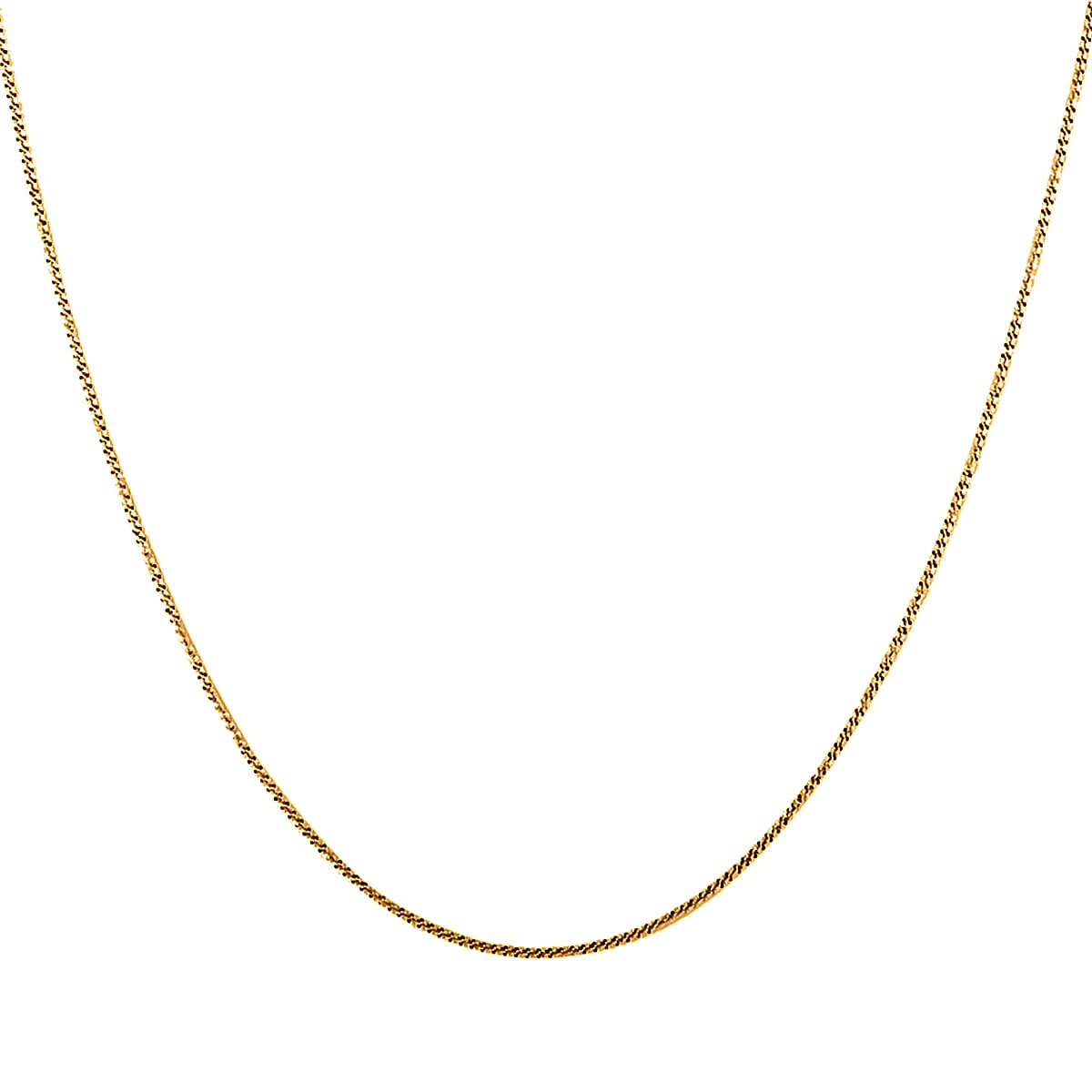 Maestro Gold Collection Italian Criss Cross Necklace 18 Inches in 14K Yellow Gold 2 Grams image number 2