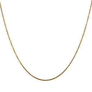 Italian 14K Yellow Gold 1.3mm Sparkle Chain Necklace 18 Inches 1.90 Grams