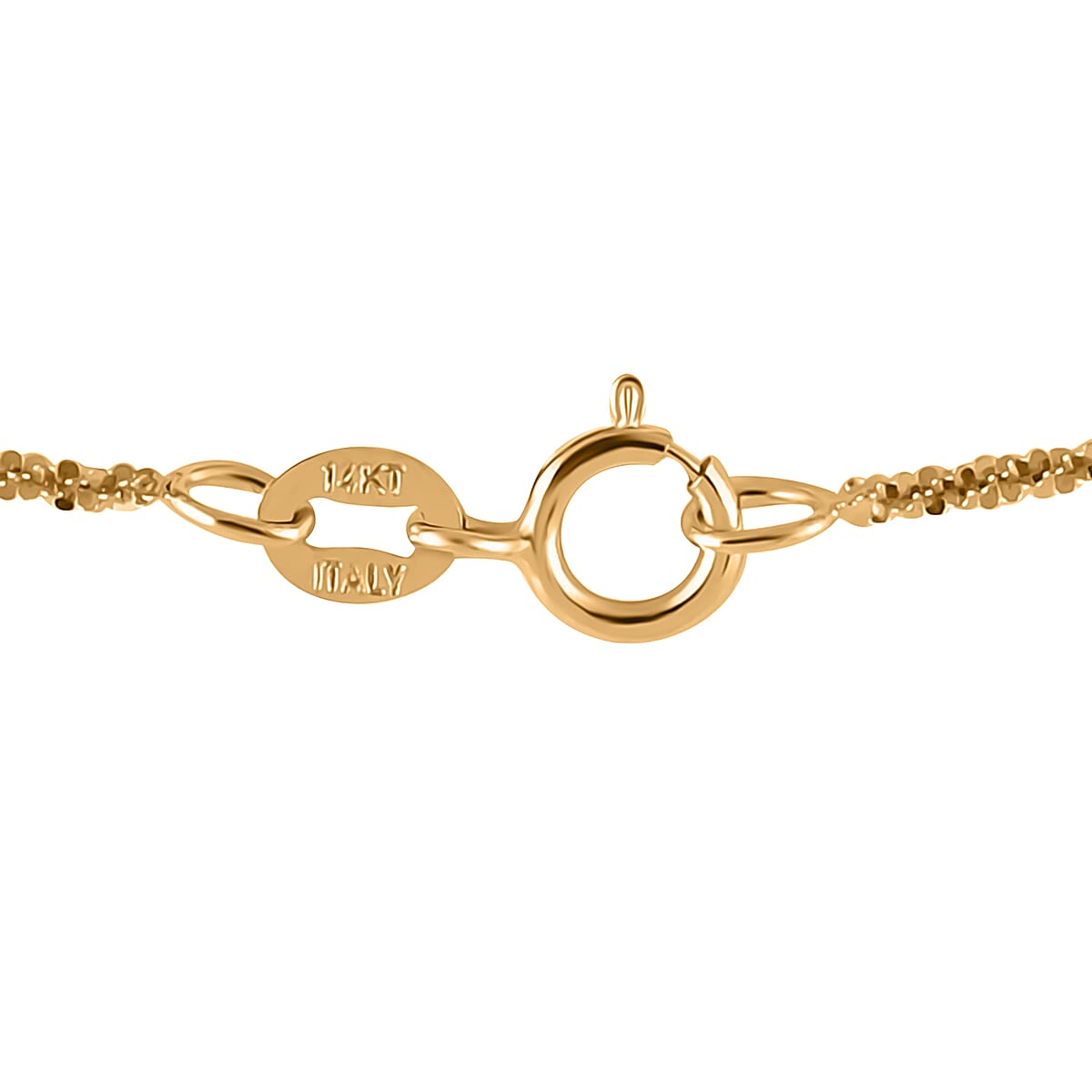 Maestro Gold Collection Italian Criss Cross Necklace 18 Inches in 14K Yellow Gold 2 Grams image number 3