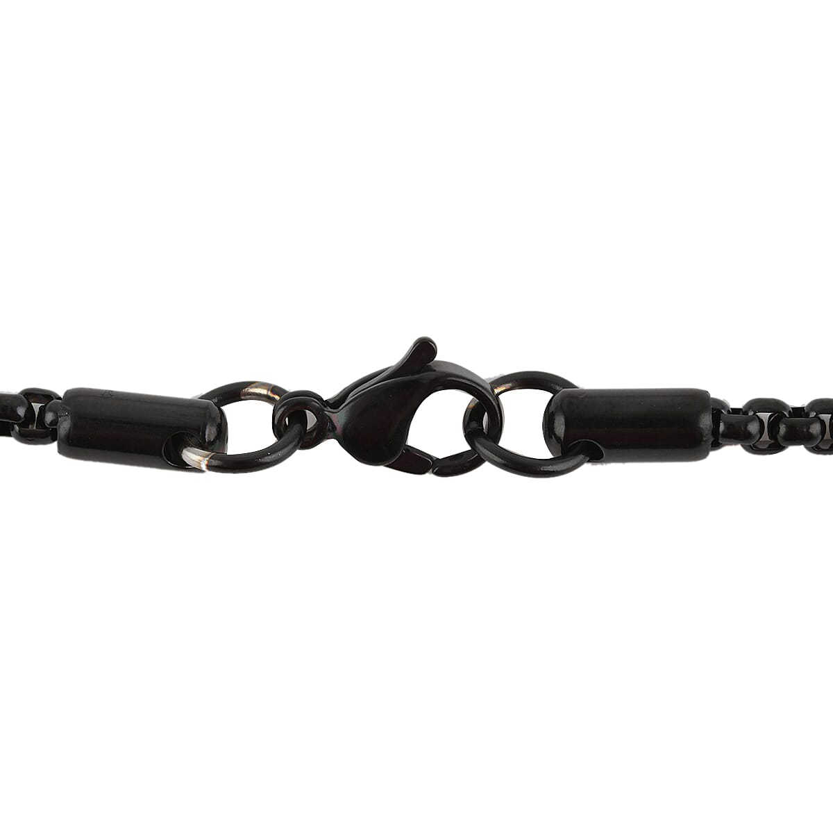 Box Necklace 24 Inch in ION Plated Black Stainless Steel 16.80 Grams image number 2