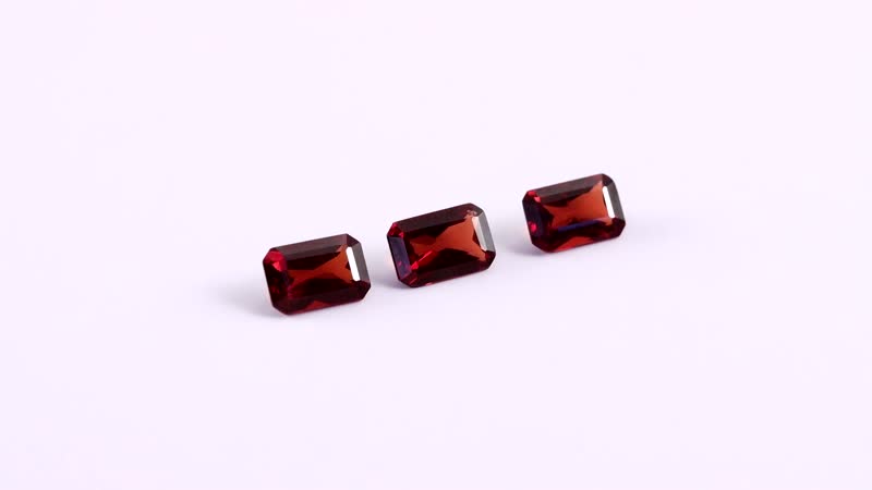 Mozambique Garnet Set of 3 (Oct 6x4 mm) 1.82 ctw Loose Gemstone