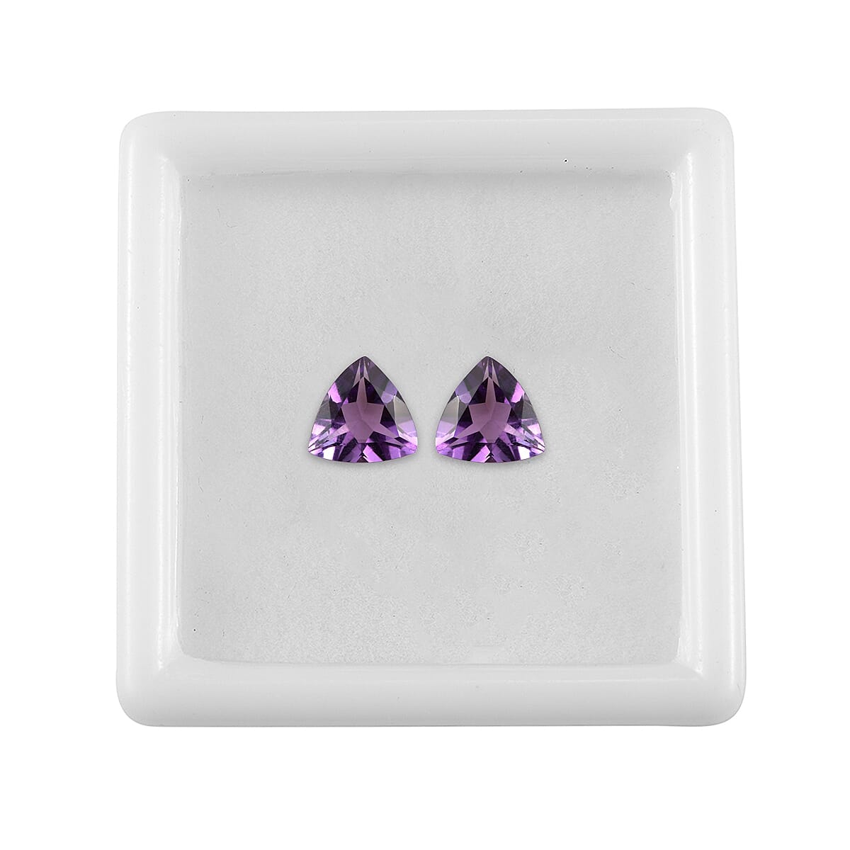 Mashamba Amethyst Set of 2 (Trl 7 mm) 1.96 ctw Loose Gemstone
