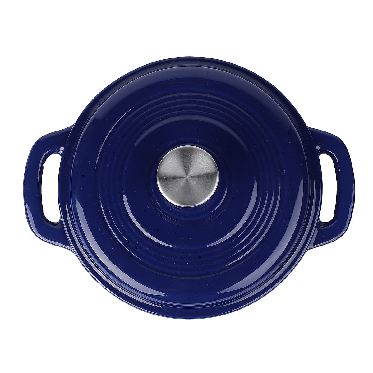 Homesmart Blue Color Enamel Coated Cast Iron Dutch Oven (3.2QT Capacity) image number 6