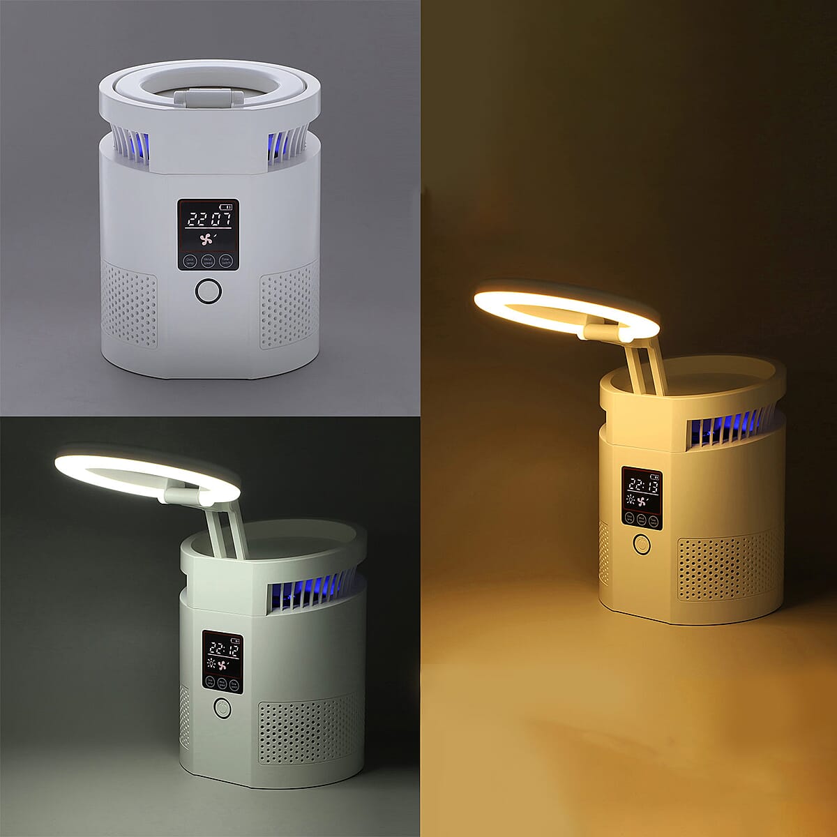 2in1 Desktop Anion Air Purifier with Foldable LED Table Lamp (4000 mAh) image number 4