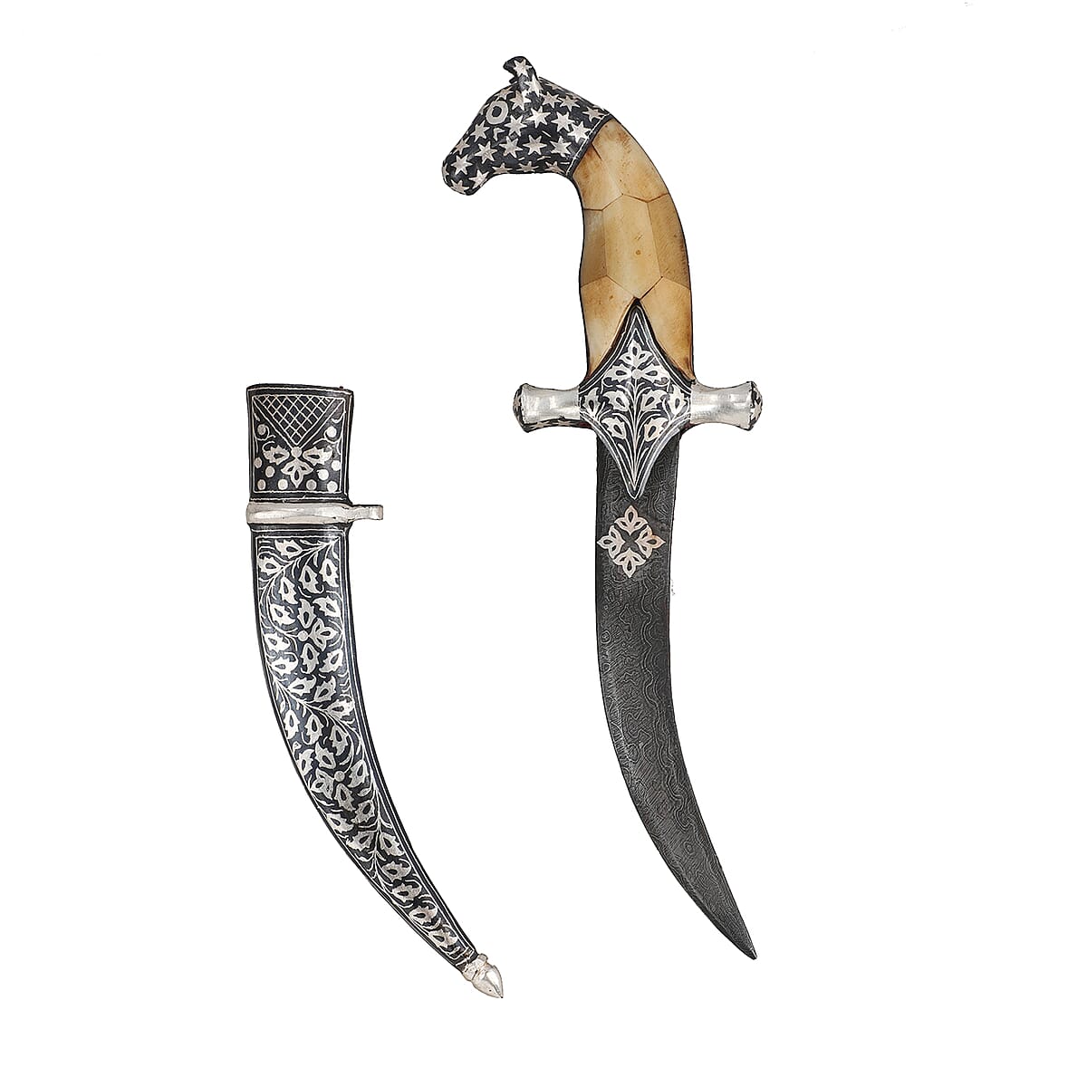  Handcrafted Camel Bone Handle Horse Head Dagger image number 4