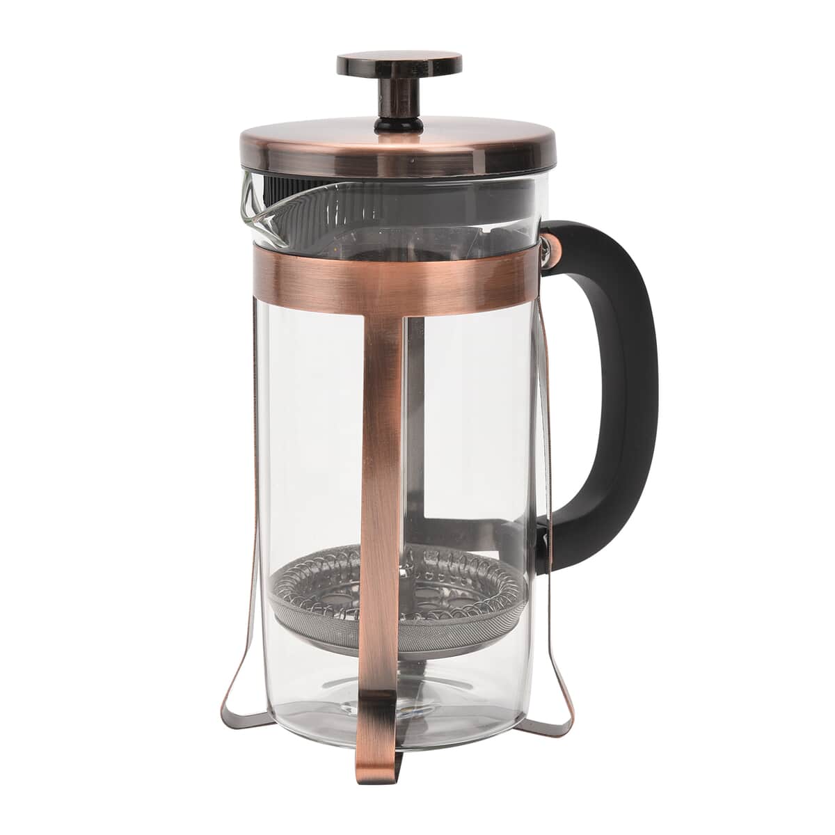 Black French Press Coffee Maker in Stainless Steel with 2 Layer of Filtration 350 ml image number 0