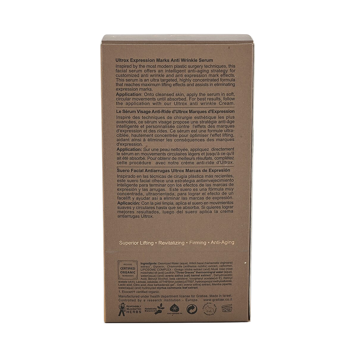 Gratiae Ultrox Expression Marks Anti-Wrinkle Serum 1.02Fl.oz. image number 2