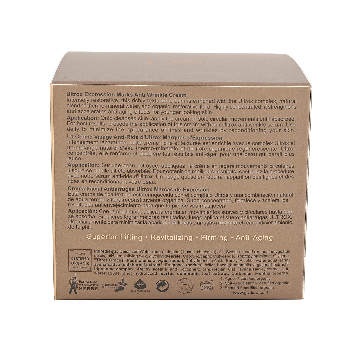 Gratiae Ultrox Expression Marks Anti-Wrinkle Cream 1.7Fl.oz. image number 3