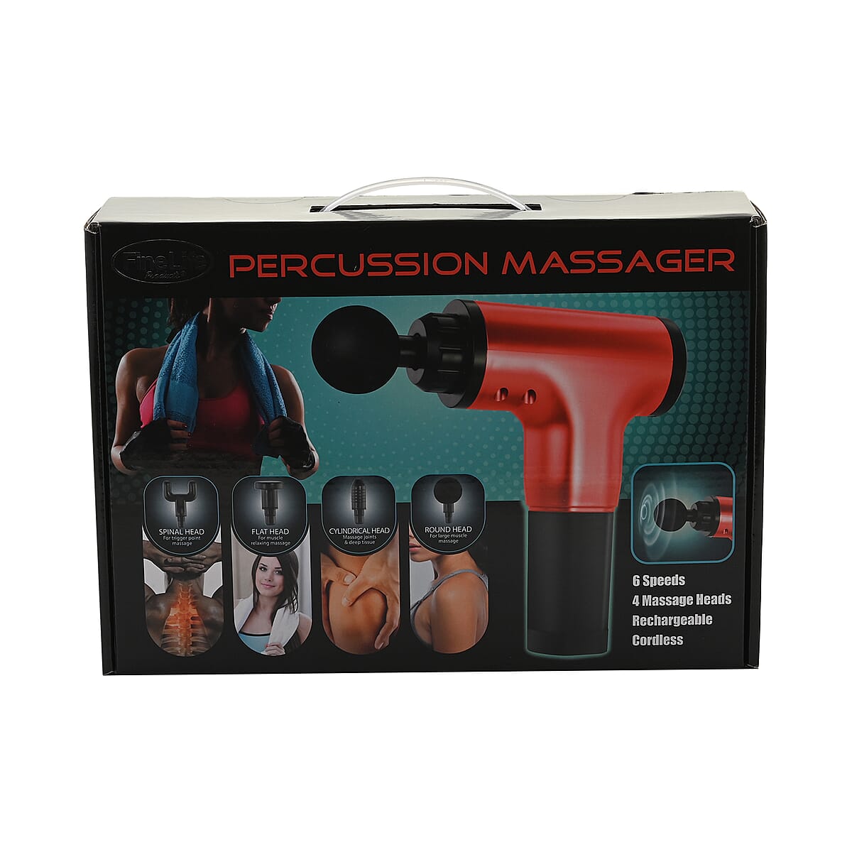 Percussion Massage Gun - Red image number 3