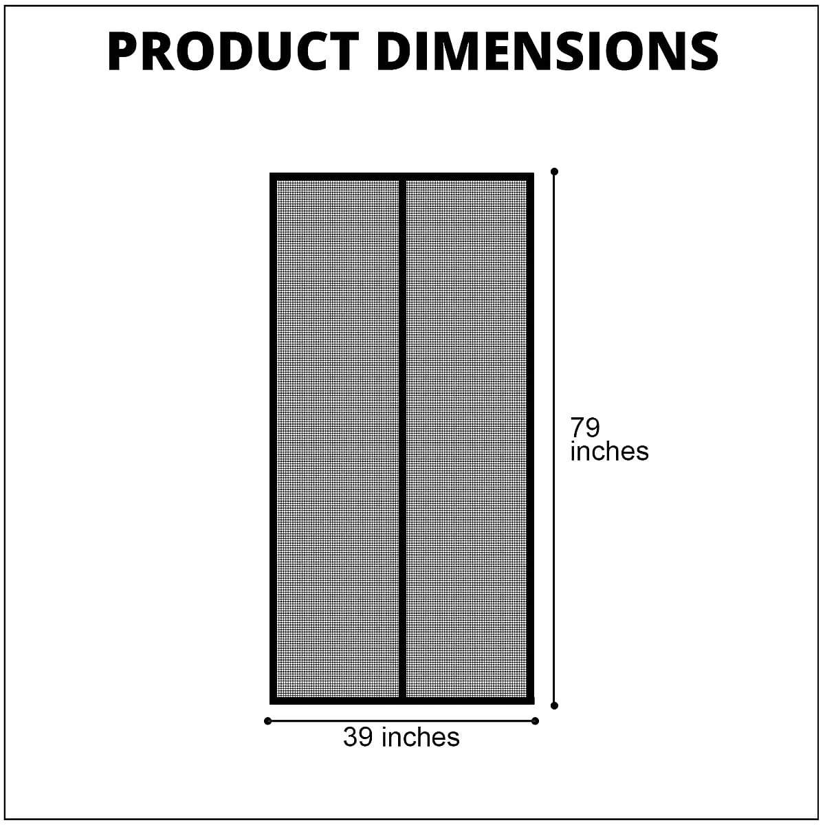 TOTAL VISION Black Insect Screen Door with Magnetic Closure image number 3