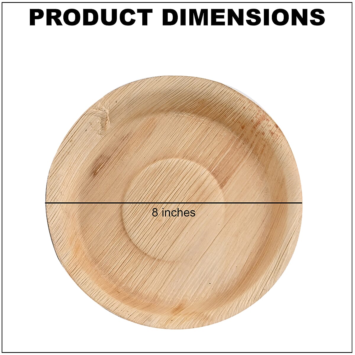 EcoWise Areca Palm Leaf 8" Round Plates - 25ct. image number 3