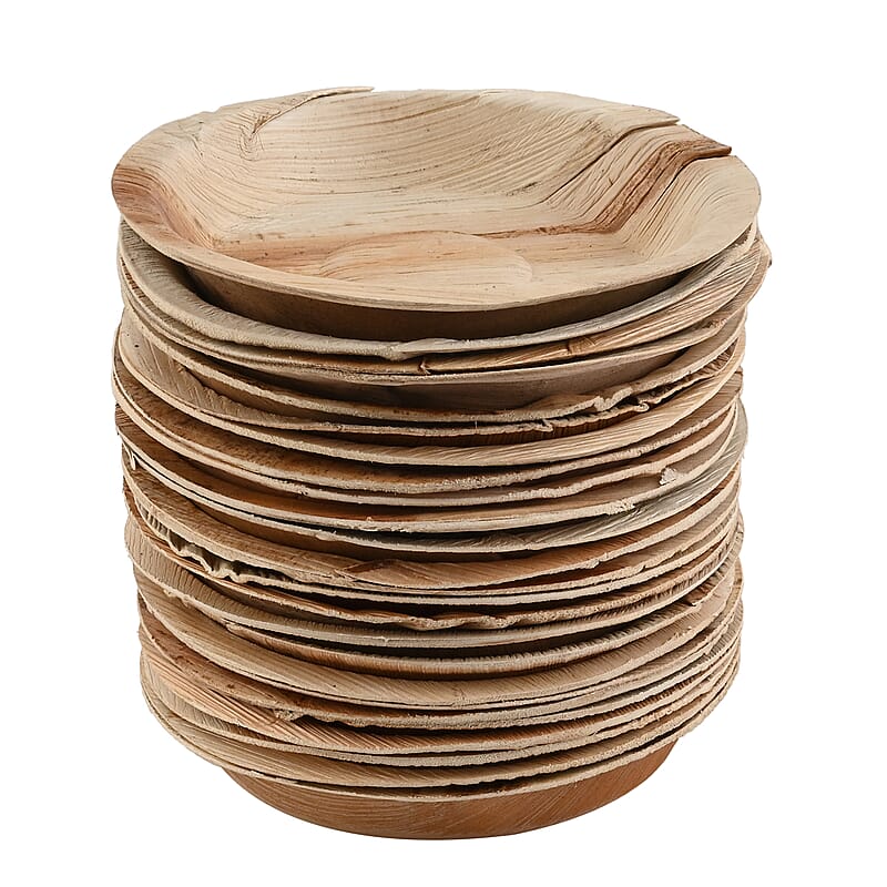 EcoWise Areca Palm Leaf 6 In Round Plates - 25ct.