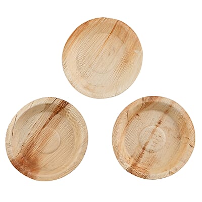 EcoWise Areca Palm Leaf 6 In Round Plates - 25ct.