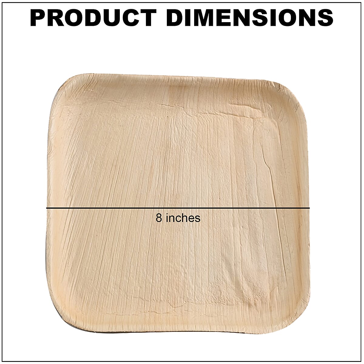EcoWise Areca Palm Leaf 8 In Square Plates - 25ct. image number 3